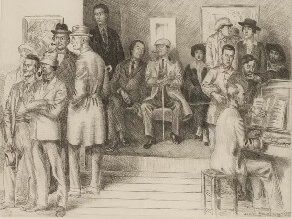 L’Atelier de la rue Huyghens tel que l’a représenté le peintre Arvid Fougstedt.