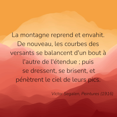 La montagne reprend et envahit. 
